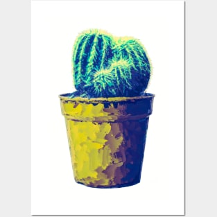 One cactus in a pot Posters and Art